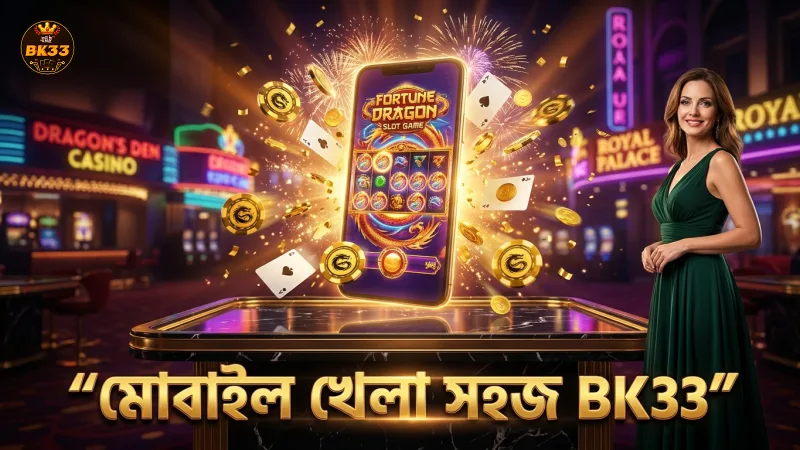 মোবাইল থেকে সরাসরি ফরচুন ড্রাগন স্লট খেলার সুবিধা BK33 প্রদান করে।