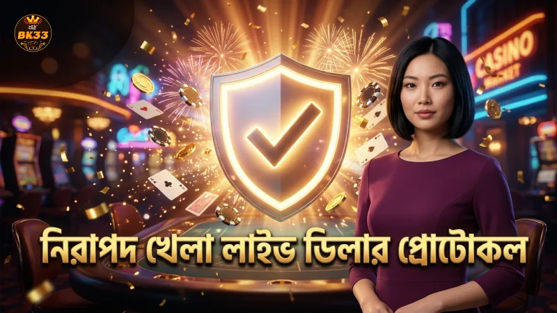 লাইভ ডিলার প্রোটোকল নিশ্চিত করে নিরাপদ খেলা।